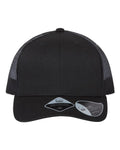 Atlantis Headwear Sustainable Trucker Cap - Black/ Black Front