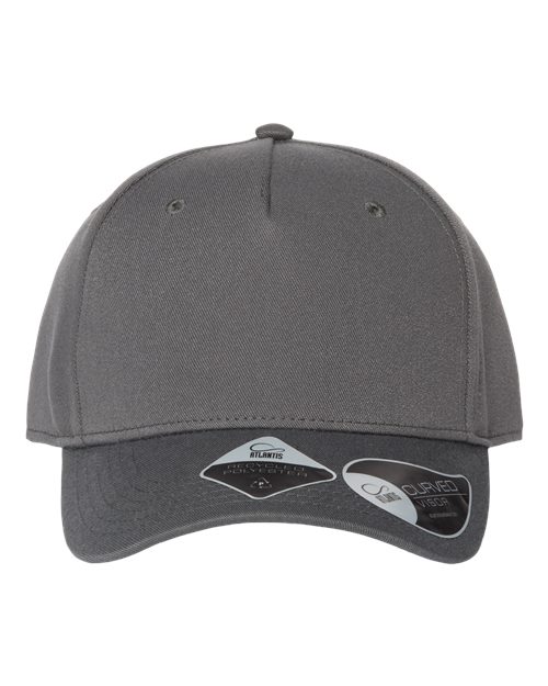 Atlantis Headwear Sustainable Five-Panel Cap - Dark Grey Front