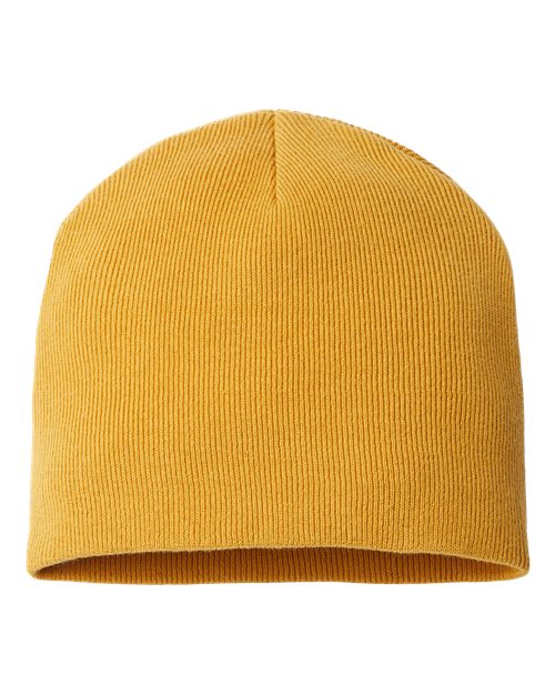 Atlantis Headwear Sustainable Beanie - Mustard Yellow Front