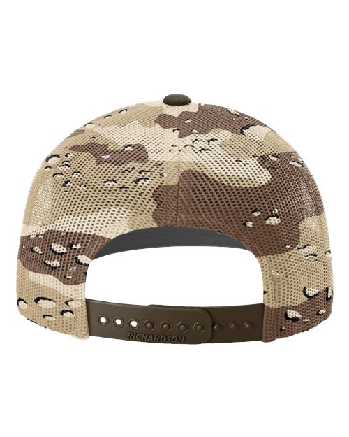 Richardson Printed Mesh Trucker Cap - Back