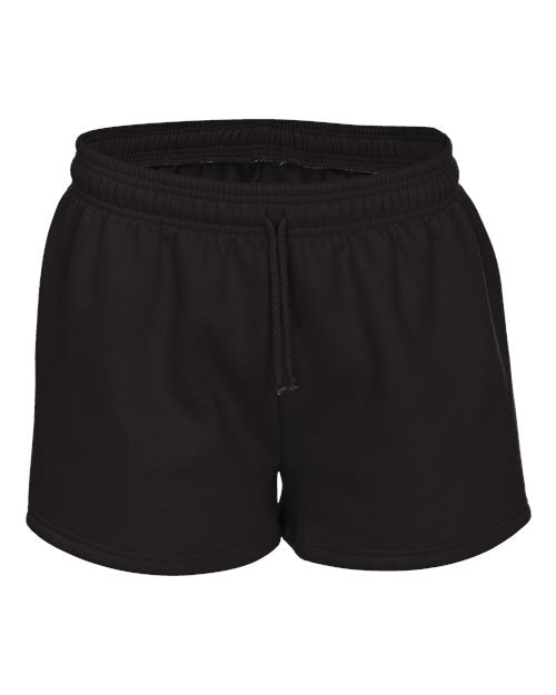 Badger Women's Athletic Fleece Shorts - Black Front