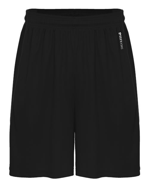 Badger Unisex Sweatless Shorts - Black Front