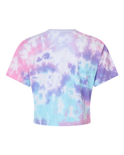 Colortone Women's Tie-Dyed Crop T-Shirt - Back