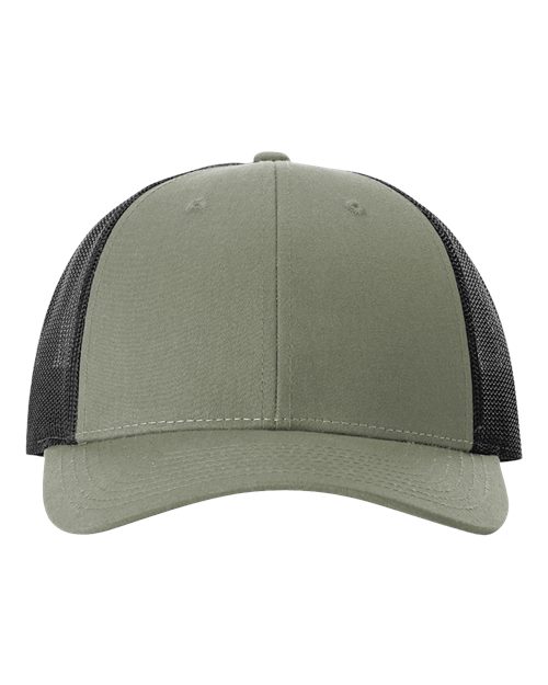 Richardson Low Pro Trucker Cap - Loden Green/ Black Front