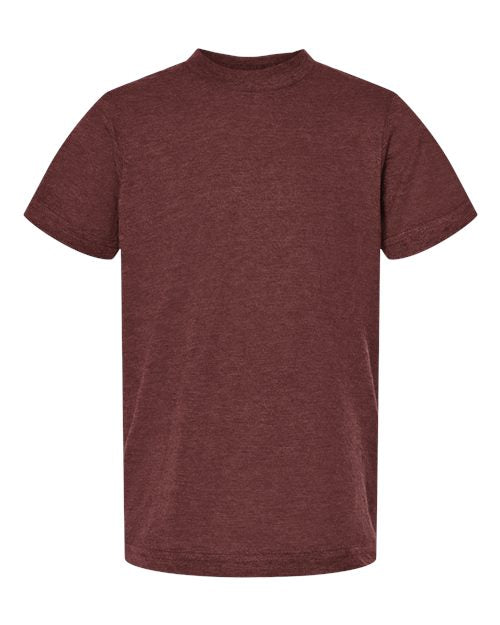 Tultex Youth Fine Jersey T-Shirt - Heather Burgundy Front