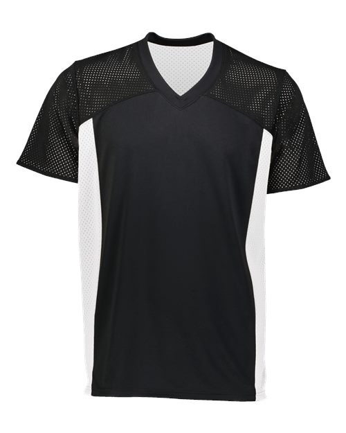 Augusta Sportswear Unisex Reversible Flag Football Jersey - Black/ White Front
