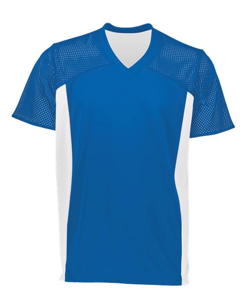 Augusta Sportswear Unisex Reversible Flag Football Jersey - Royal/ White Front