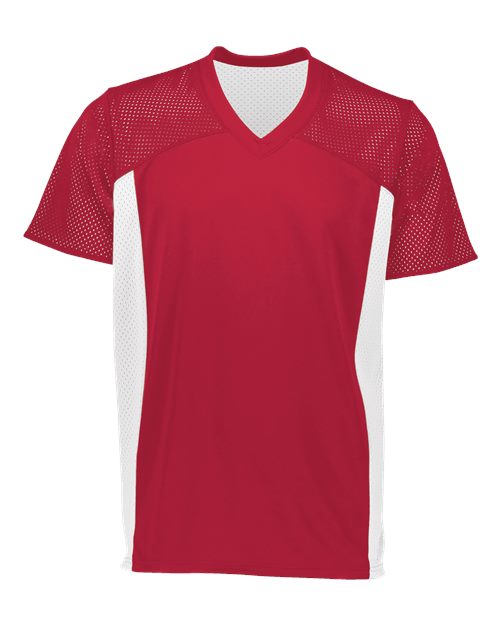 Augusta Sportswear Unisex Reversible Flag Football Jersey - Scarlet/ White Front