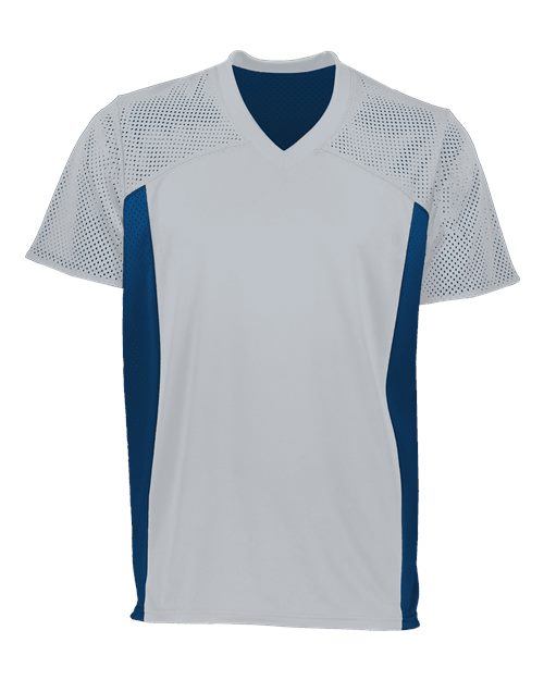 Augusta Sportswear Unisex Reversible Flag Football Jersey - Silver/ Navy Front