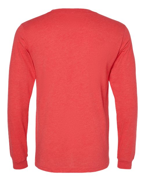 Heather CVC Long Sleeve Tee - Heather Red Back