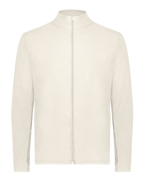 Augusta Sportswear Unisex Eco Revive™ Micro-Lite Fleece Full-Zip Jacket - Oyster Front