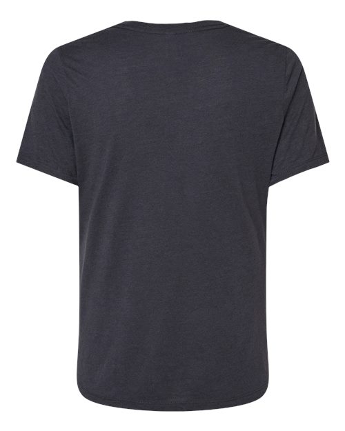Women’s Relaxed Fit Triblend Tee - Solid Dark Grey Triblend Back