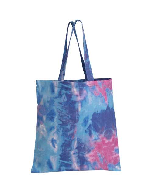 Tie-Dyed Canvas Tote Bag - Cotton Candy Front