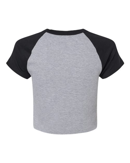 BELLA + CANVAS Women's Micro Rib Raglan Baby Tee - Back