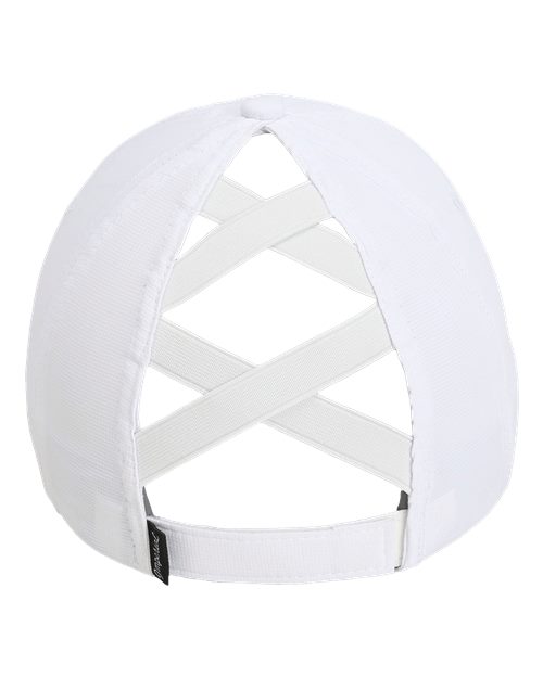 The Hinsen Performance Ponytail Cap - White Back