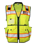 Kishigo Unisex Ultimate Construction Class 2 Vest - Lime Front