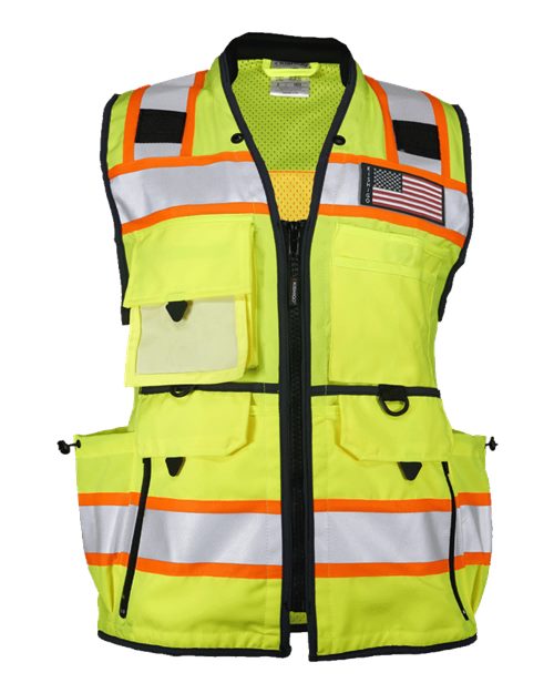 Kishigo Women’s Ultimate Construction Class 2 Vest - Lime Front