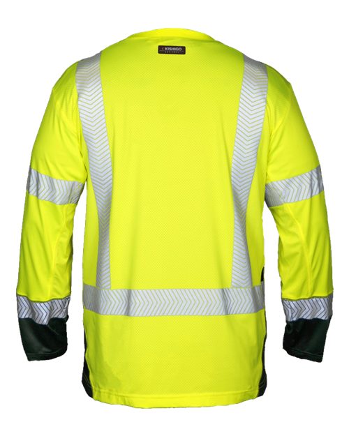 Kishigo Unisex Premium Black Series® Cool Touch Class 3 Long Sleeve T-Shirt - Back