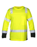 Kishigo Unisex Premium Black Series® Cool Touch Class 3 Long Sleeve T-Shirt - Lime Front