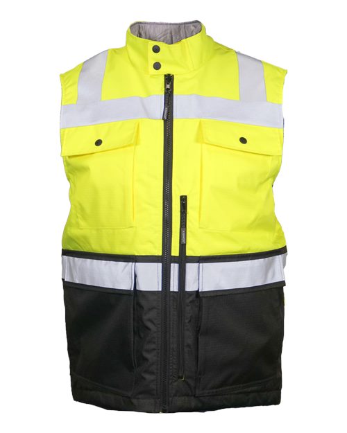 Kishigo Unisex Insulated Class 2 Vest - Lime Front