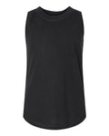 LAT Girls' Relaxed Fine Jersey Tank - Black Front