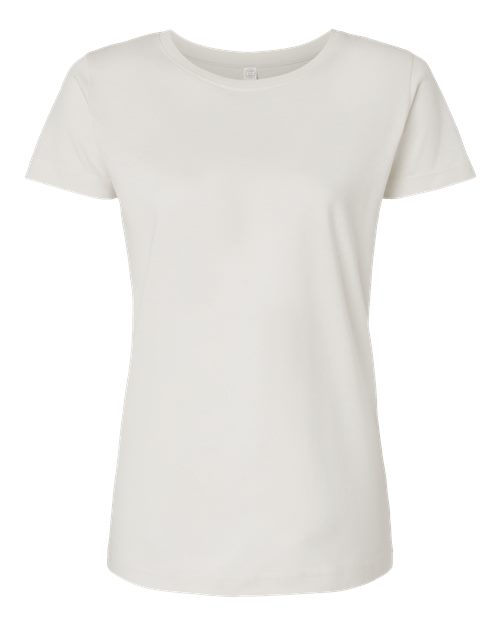 LAT Women's Fine Jersey Tee - Porcelain Front
