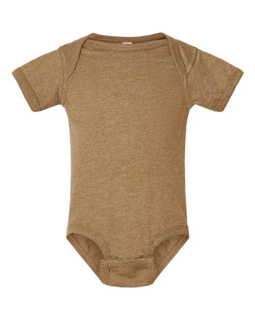 Rabbit Skins Infant Fine Jersey Bodysuit - Vintage Coyote Brown Front