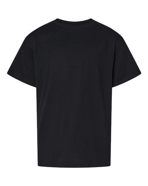 Youth Softstyle® CVC T-Shirt - Pitch Black Front