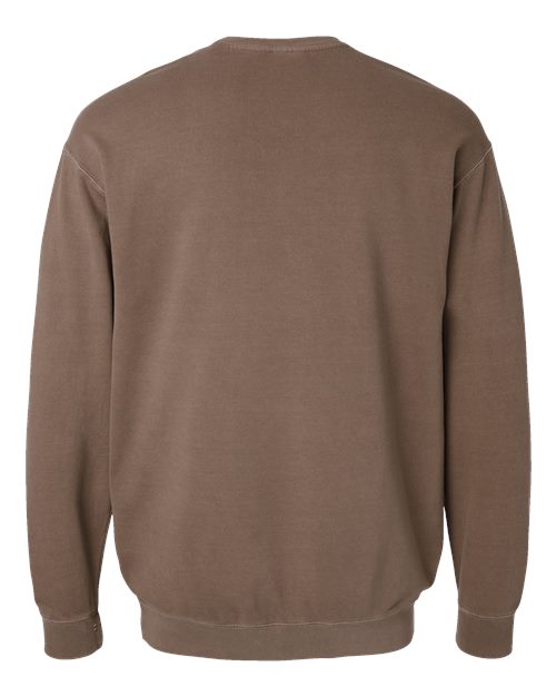 Unisex Garment-Dyed Lightweight Crewneck Sweatshirt - Espresso Back