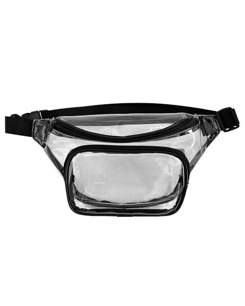Liberty Bags Clear Fanny Pack - Black Front