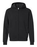 Unisex ReFlex Fleece Full-Zip Hoodie Sweatshirt - Black Front