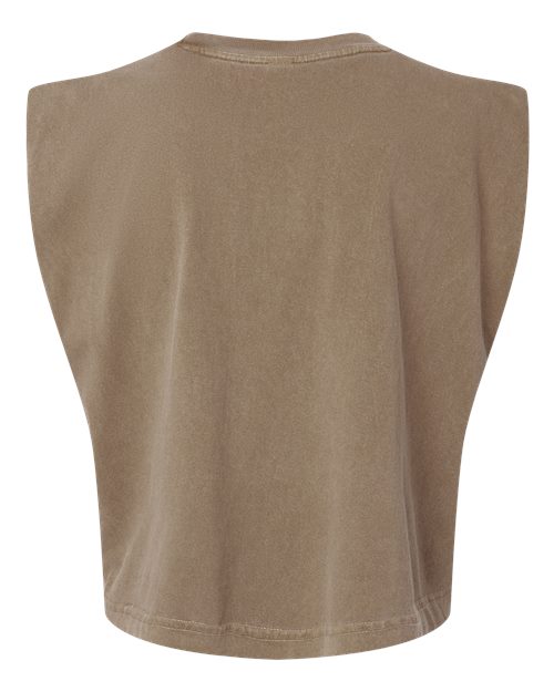 Women's Garment-Dyed Heavyweight Muscle Tee - Faded Brown Back