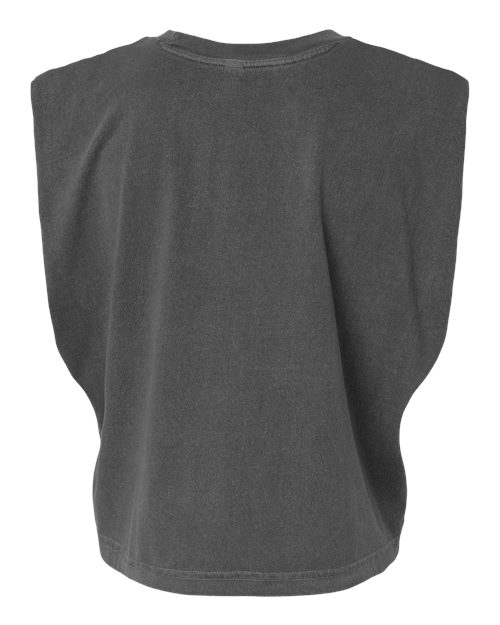 Women's Garment-Dyed Heavyweight Muscle Tee - Faded Black Back