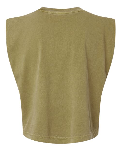 Women's Garment-Dyed Heavyweight Muscle Tee - Faded Army Back