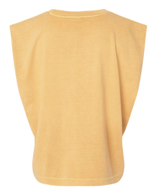 Women's Garment-Dyed Heavyweight Muscle Tee - Faded Mustard Back