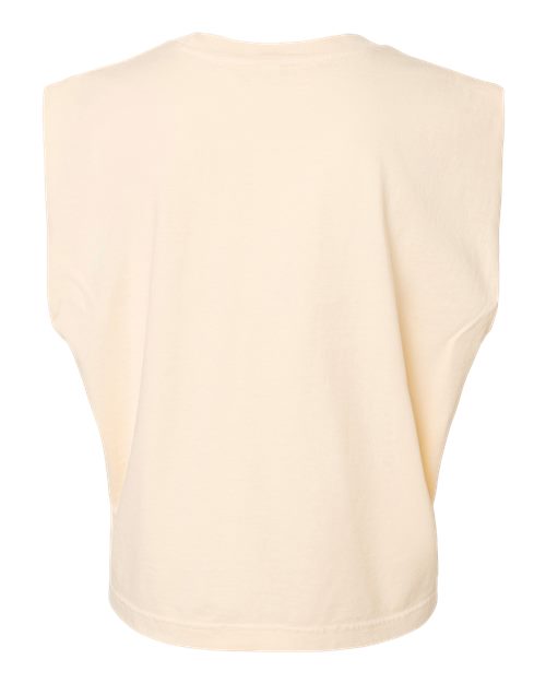 Women's Garment-Dyed Heavyweight Muscle Tee - Faded Cream Back