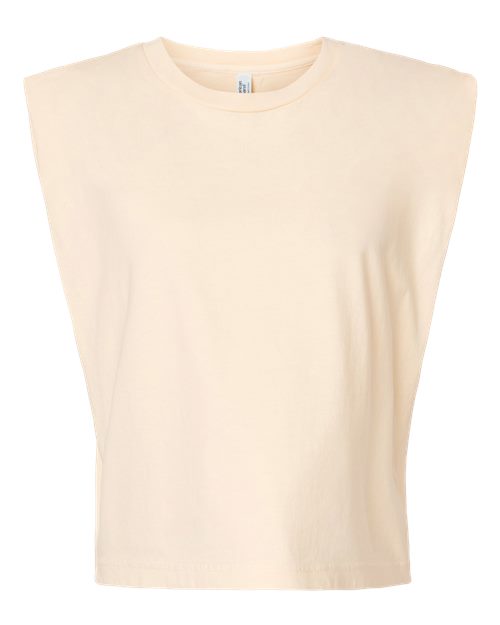 Women's Garment-Dyed Heavyweight Muscle Tee - Faded Cream Front