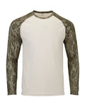 Paragon Men's Jackson Mossy Oak Colorblocked Long Sleeve T-Shirt - Bottomland Front