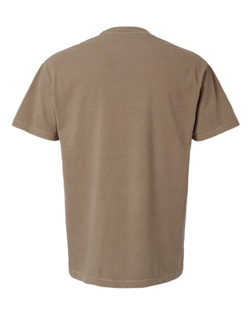 Unisex Garment-Dyed Heavyweight Cotton Tee - Faded Brown Back