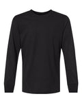 Youth Cotton Long Sleeve T-Shirt - Black Front