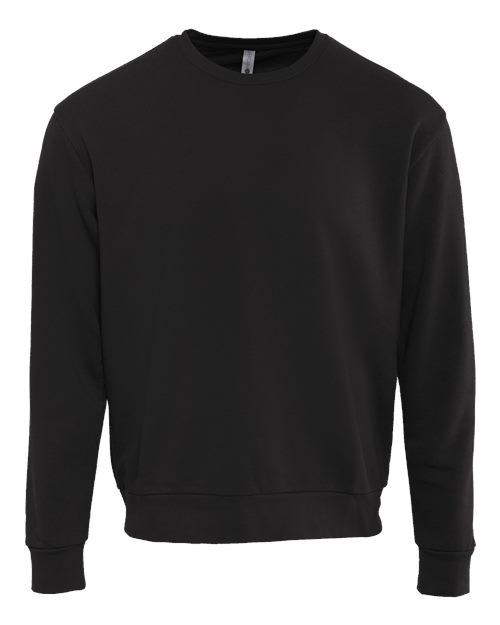 Next Level Unisex Santa Barbara Crewneck Sweatshirt - Black Front