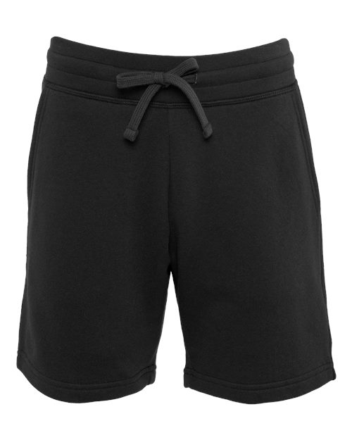 Next Level Unisex Fleece Sweat Shorts - Black Front