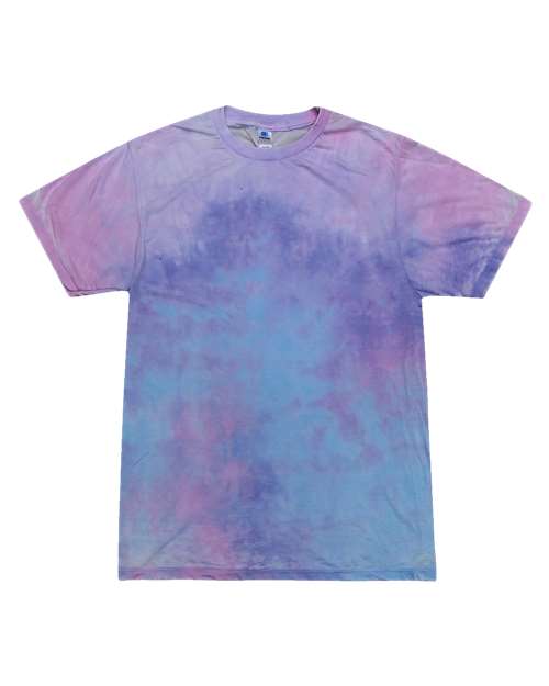Colortone Unisex Festival Tie-Dyed Burnout T-Shirt - Cotton Candy Front