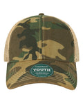 LEGACY Youth Old Favorite Trucker Cap - Army Camo/ Khaki Front