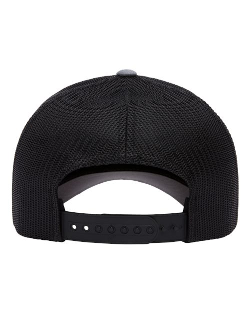 Five-Panel Retro Trucker Cap - Heather/ Black Back