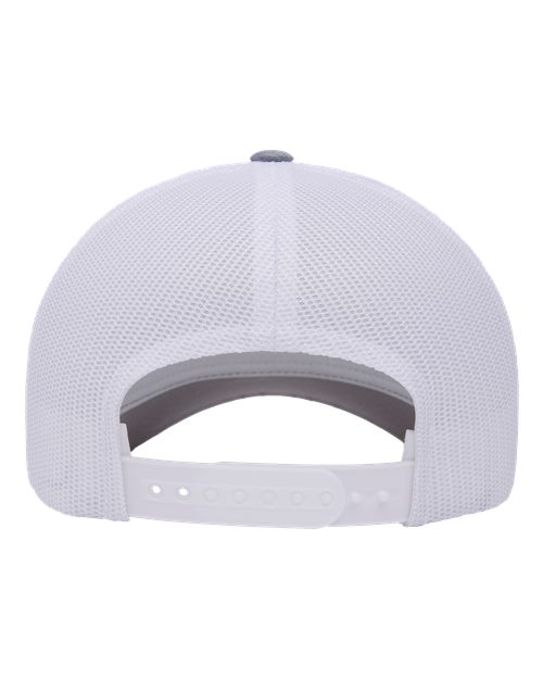 Five-Panel Retro Trucker Cap - Heather/ White Back