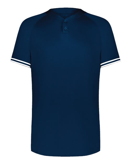 Augusta Sportswear Men's Cutter Henley Jersey - Navy/ White Front