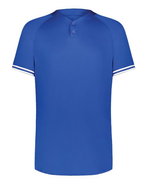 Augusta Sportswear Men's Cutter Henley Jersey - Royal/ White Front