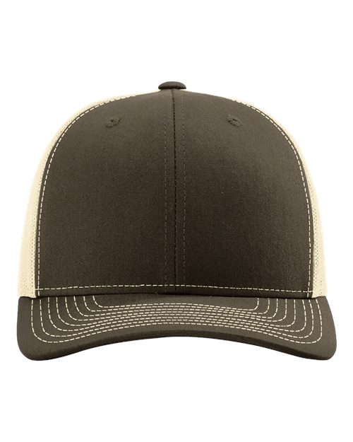 Richardson Snapback Trucker Cap - Chocolate Chip/ Birch Front