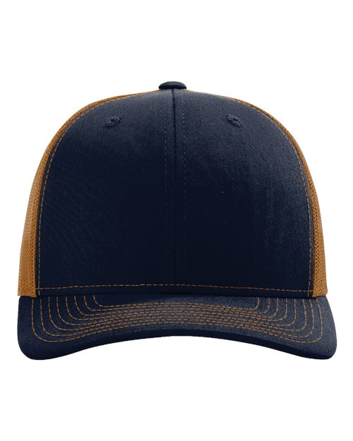 Richardson Snapback Trucker Cap - Navy/ Carmel Front
